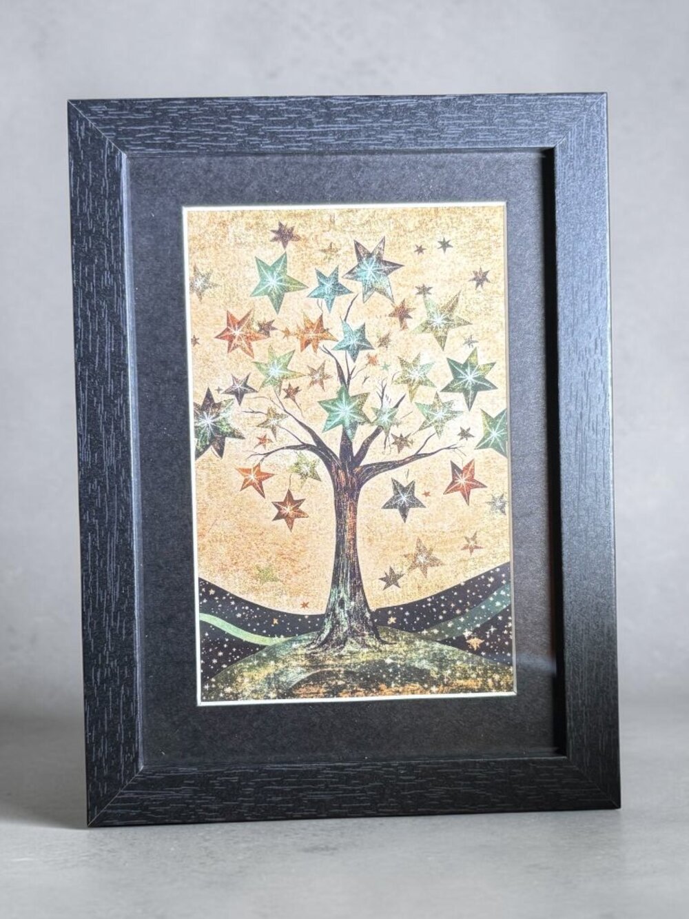 Whimsical Star Tree Framed Art Print | 5x7